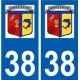 38 Chavanoz logo autocollant plaque ville