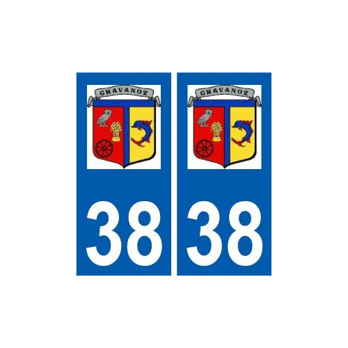 38 Chavanoz logo autocollant plaque ville