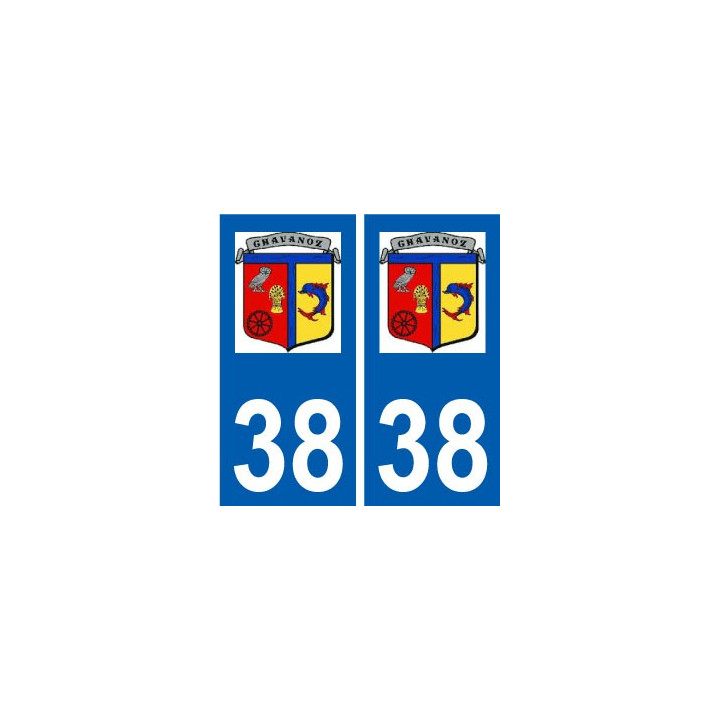 38 Chavanoz logo autocollant plaque ville
