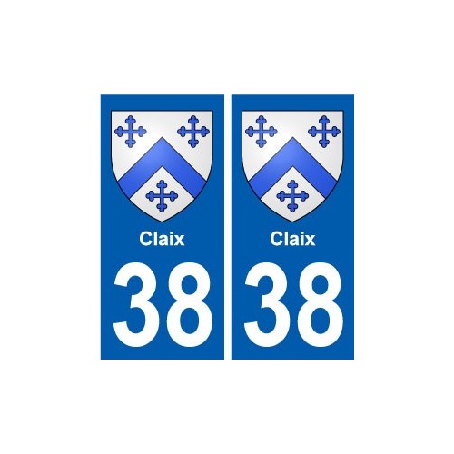 38 Claix blason autocollant plaque ville