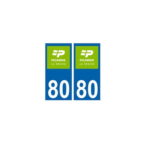 80 Somme Picardie nouveau logo autocollant plaque