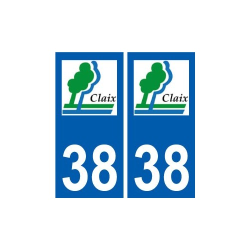 38 Claix logo autocollant plaque ville