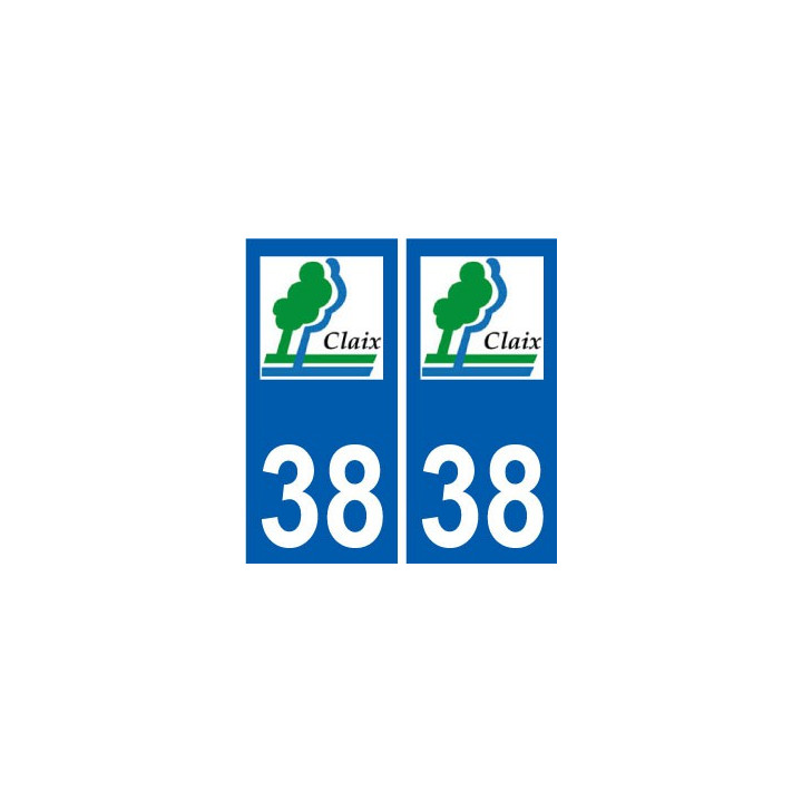 38 Claix logo autocollant plaque ville