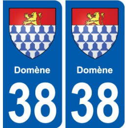 38 Domène blason autocollant plaque ville
