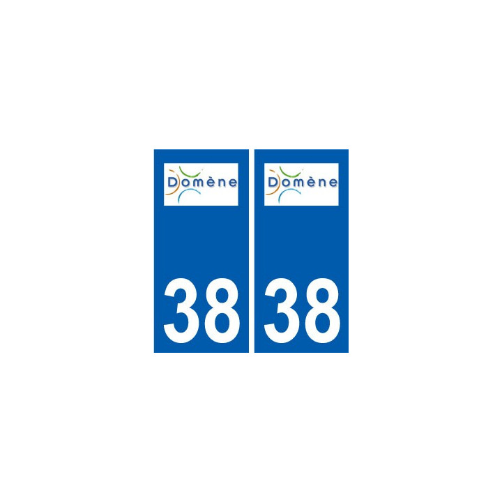 38 Domène logo autocollant plaque ville