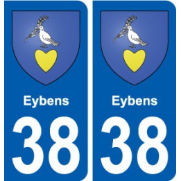 38 Eybens blason autocollant plaque ville