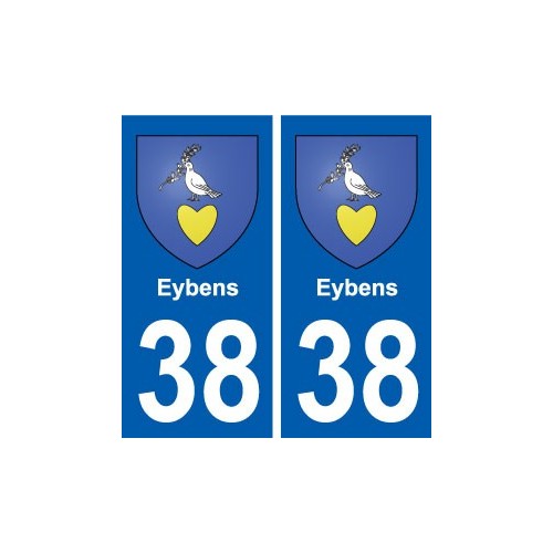 38 Eybens blason autocollant plaque ville