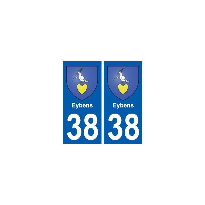 38 Eybens blason autocollant plaque ville