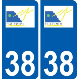 38 Eybens logo autocollant plaque ville