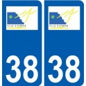 38 Eybens logo autocollant plaque ville