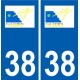 38 Eybens logo autocollant plaque ville