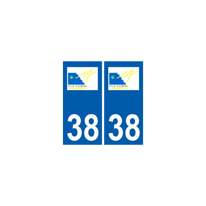 38 Eybens logo autocollant plaque ville