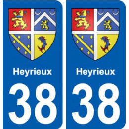 38 Heyrieux blason autocollant plaque ville