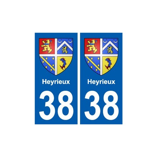 38 Heyrieux blason autocollant plaque ville
