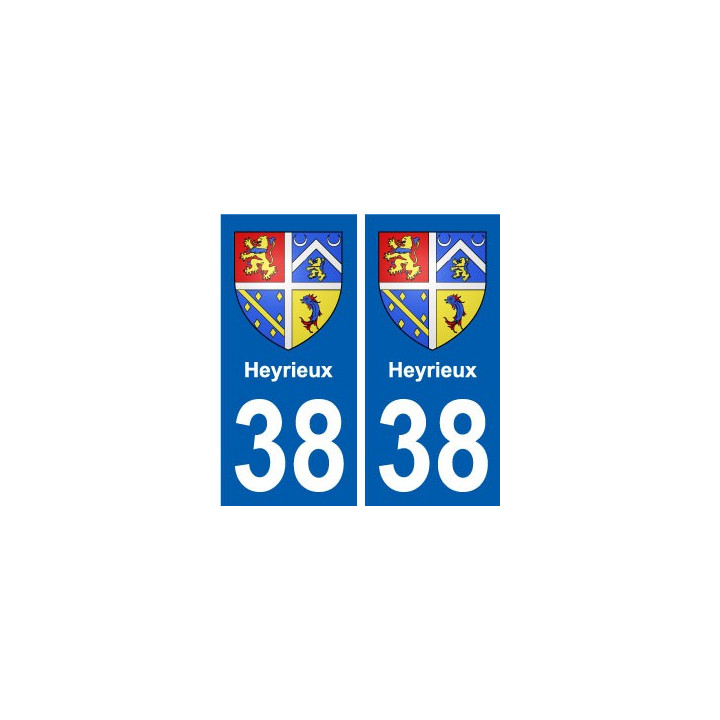 38 Heyrieux blason autocollant plaque ville