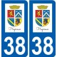 38 Heyrieux logo autocollant plaque ville