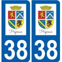 38 Heyrieux logo autocollant plaque ville