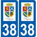 38 Heyrieux logo autocollant plaque ville