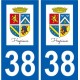 38 Heyrieux logo autocollant plaque ville