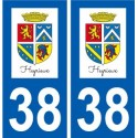 38 Heyrieux logo autocollant plaque ville