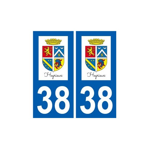 38 Heyrieux logo autocollant plaque ville