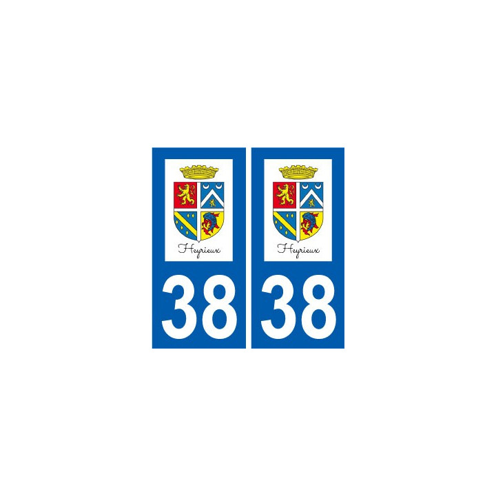 38 Heyrieux logo autocollant plaque ville