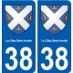 38 La Côte-Saint-André blason autocollant plaque ville