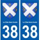 38 La Côte-Saint-André blason autocollant plaque ville