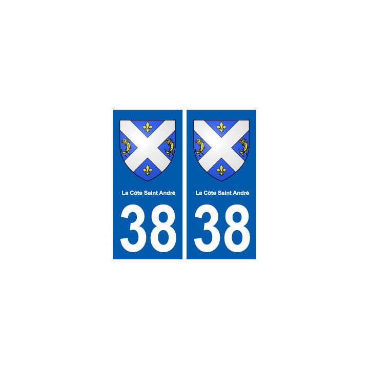 38 La Côte-Saint-André blason autocollant plaque ville