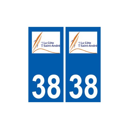 38 La Côte-Saint-André logo autocollant plaque ville