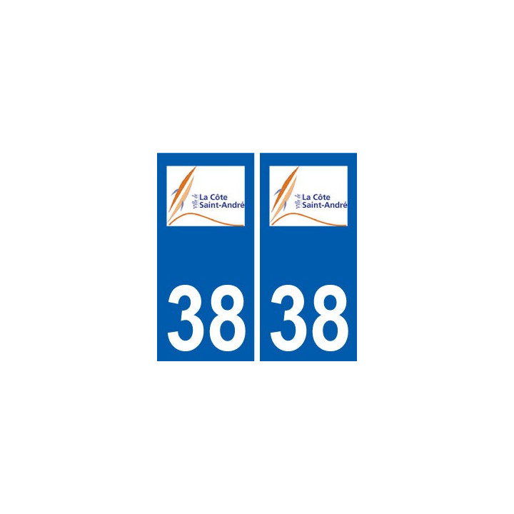38 La Côte-Saint-André logo autocollant plaque ville