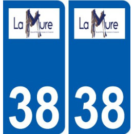 38 La Mure logo autocollant plaque ville