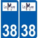 38 La Mure logo autocollant plaque ville
