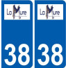 38 La Mure logo autocollant plaque ville