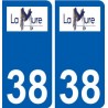 38 La Mure logo autocollant plaque ville