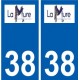 38 La Mure logo autocollant plaque ville