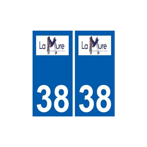 38 La Mure logo autocollant plaque ville