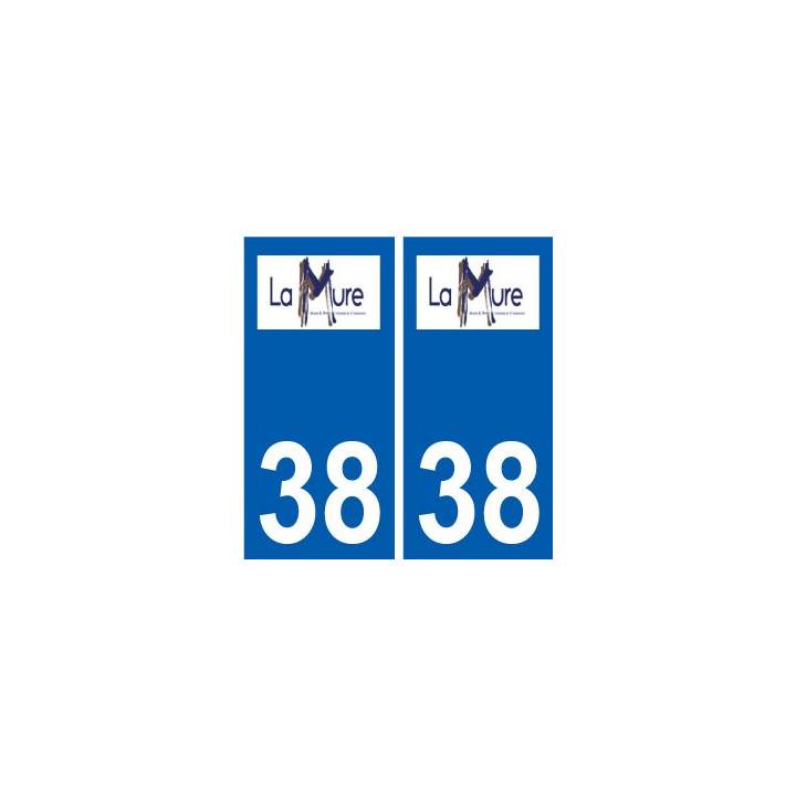 38 La Mure logo autocollant plaque ville