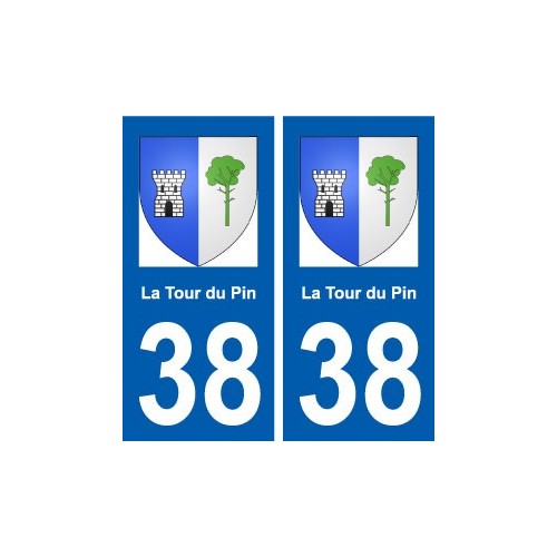 38 La Tour-du-Pin blason autocollant plaque ville