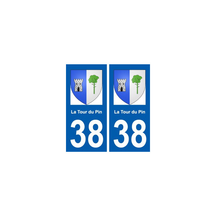 38 La Tour-du-Pin blason autocollant plaque ville