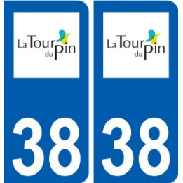 38 La Tour-du-Pin logo autocollant plaque ville