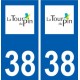 38 La Tour-du-Pin logo autocollant plaque ville