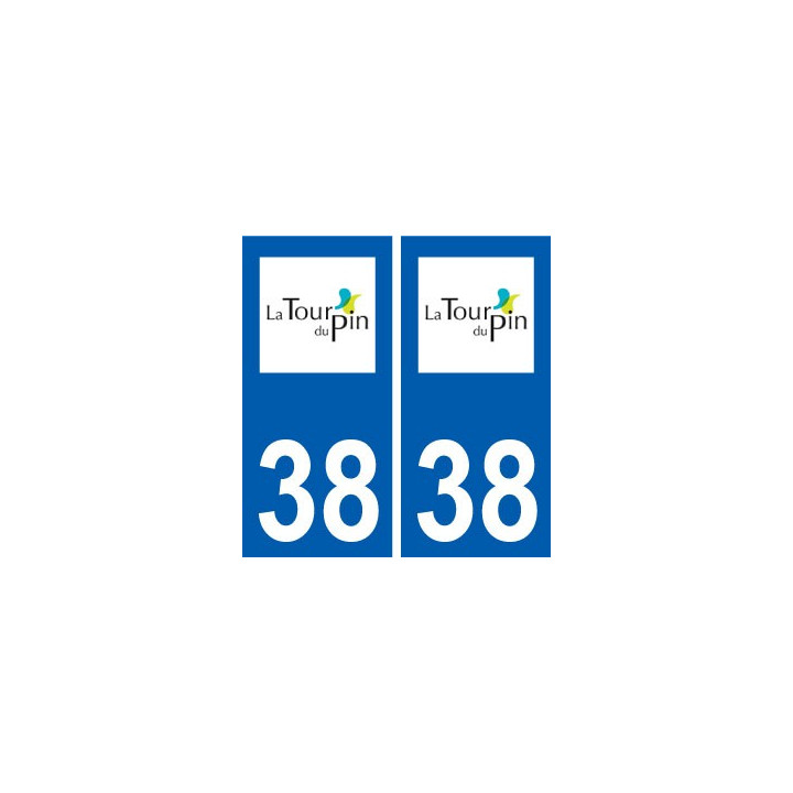 38 La Tour-du-Pin logo autocollant plaque ville