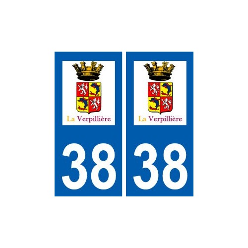38 La Verpillière logo ville autocollant plaque stickers