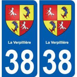 38 La Verpillière blason ville autocollant plaque stickers