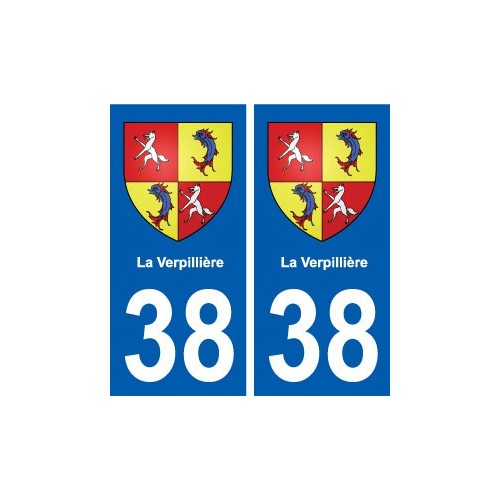 38 La Verpillière blason ville autocollant plaque stickers