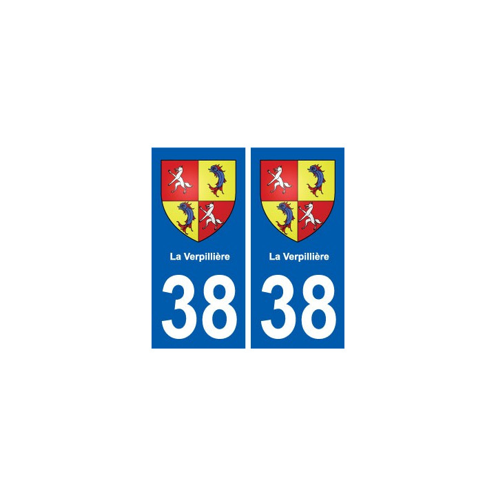 38 La Verpillière blason ville autocollant plaque stickers