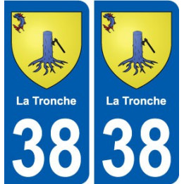 38 La Tronche blason ville autocollant plaque stickers