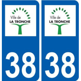 38 La Tronche logo ville autocollant plaque stickers