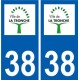38 La Tronche logo ville autocollant plaque stickers
